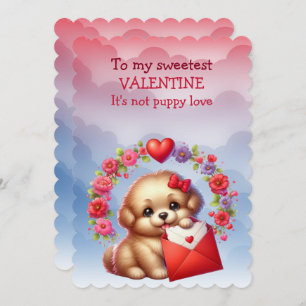 Cartes Pour Fêtes Annuelles À mon amour doux Valentine Puppy