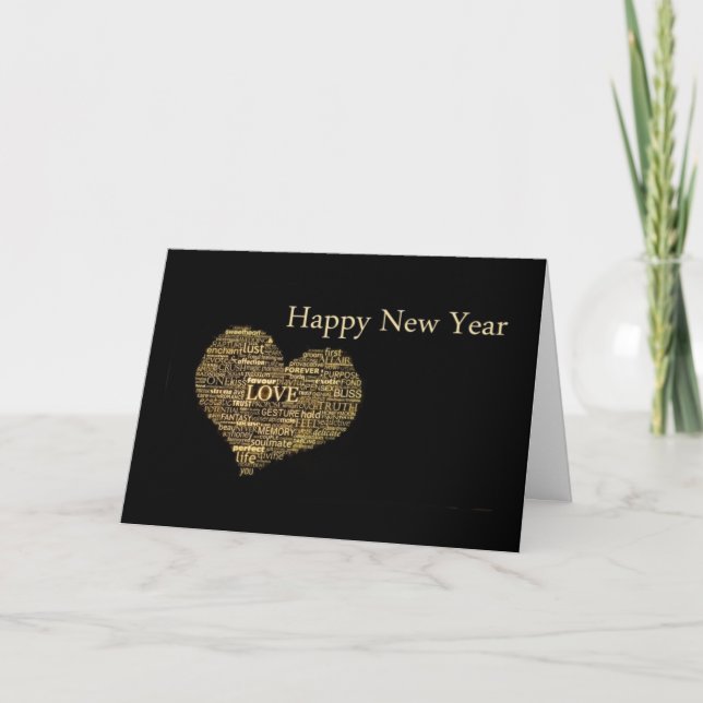 CARTES POUR FÊTES ANNUELLES **À MON AMOUR** HEUREUSE NOUVELLE ANNÉE (Devant)