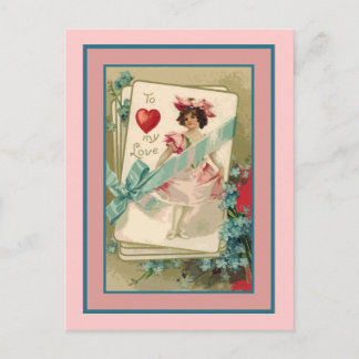 Cartes Pour Fêtes Annuelles À mon amour Vieux mode Victorien Valentine