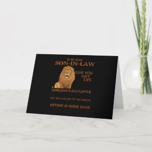 Cartes Pour Fêtes Annuelles À mon cher gendre donnez-vous une fille magnifique