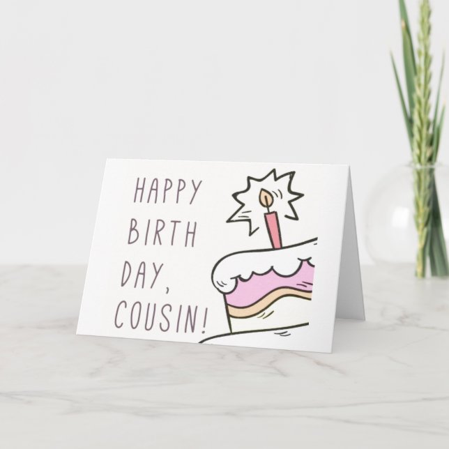 CARTES POUR FÊTES ANNUELLES À MON "COUSIN ÂGÉ" À L'ANNIVERSAIRE (Devant)