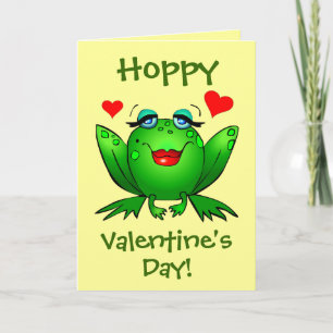 Cartes Pour Fêtes Annuelles À mon Prince Hoppy Valentines Grenouilles mignonne