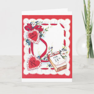 Cartes Pour Fêtes Annuelles À mon professeur, cœurs d'amour vintage pour la Sa