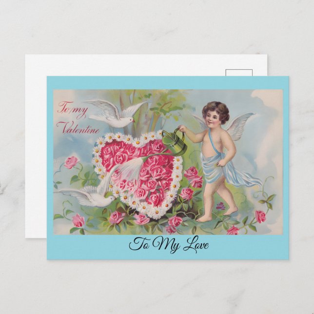 Cartes Pour Fêtes Annuelles À Mon Valentin Personnalisé (Devant / Derrière)