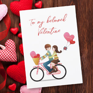 Cartes Pour Fêtes Annuelles À Mon Vélo Valentine Couple