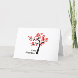 Cartes Pour Fêtes Annuelles À My Valentine - Nature Heart Tree Design moderne