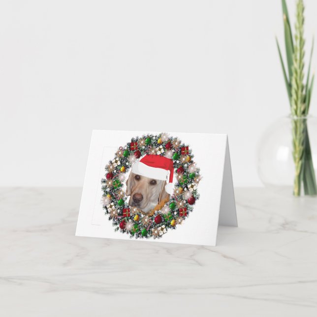 Cartes Pour Fêtes Annuelles À Noël - Labrador Retriever (Devant)