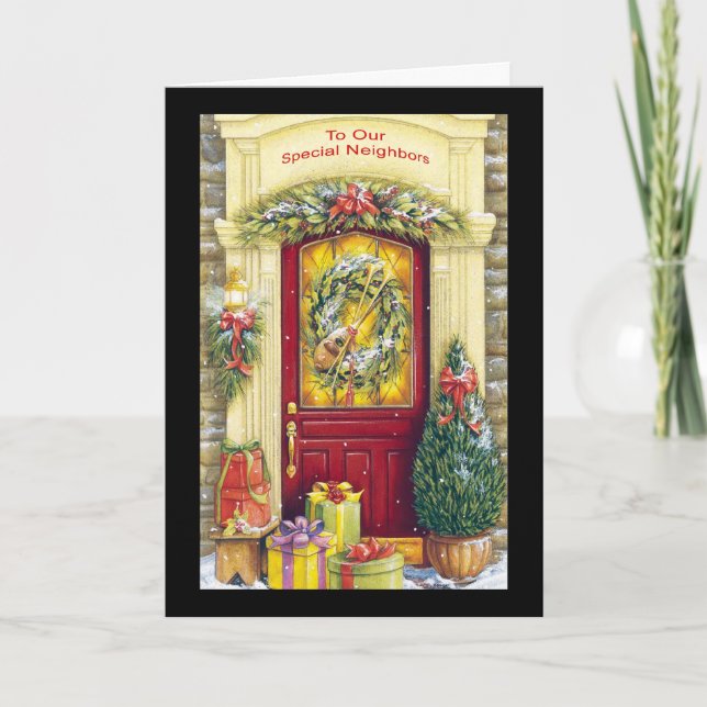 Cartes Pour Fêtes Annuelles À nos voisins spéciaux (Devant)