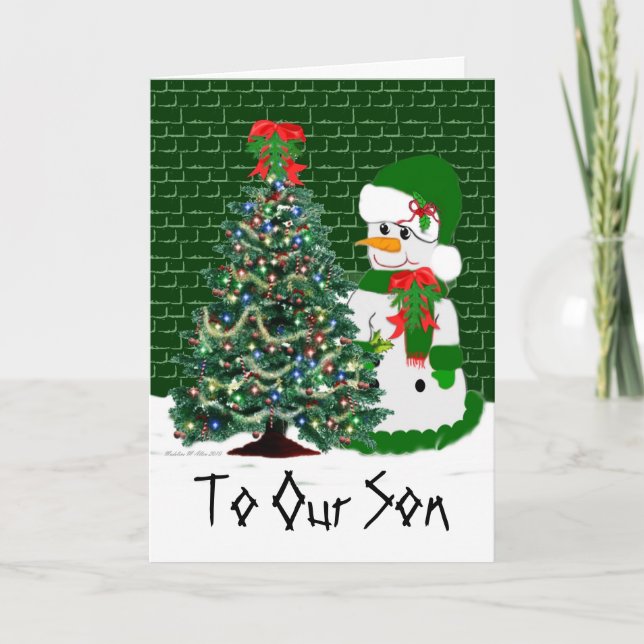 Cartes Pour Fêtes Annuelles À notre fils (Devant)