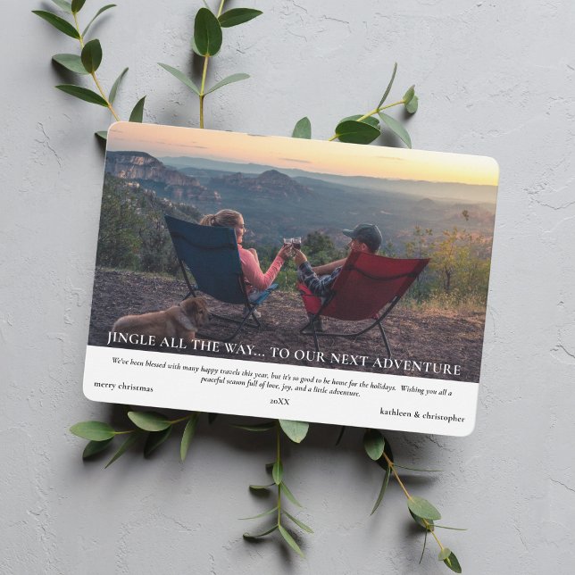 Cartes Pour Fêtes Annuelles À notre prochaine année de voyage aventure Collage (Créateur téléchargé)