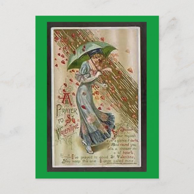 Cartes Pour Fêtes Annuelles A Prayer to St. Valentine Postcard (Devant)