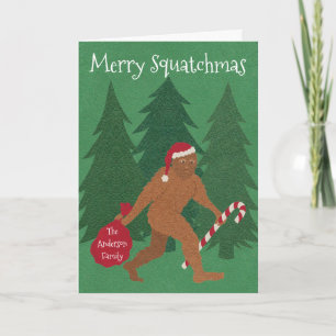 Cartes Pour Fêtes Annuelles A Santa Squatch