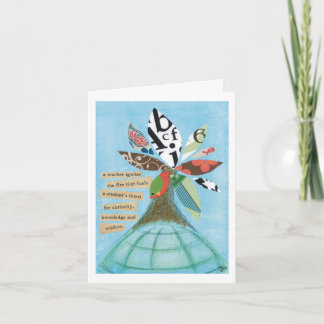 Cartes Pour Fêtes Annuelles A teacher ignites