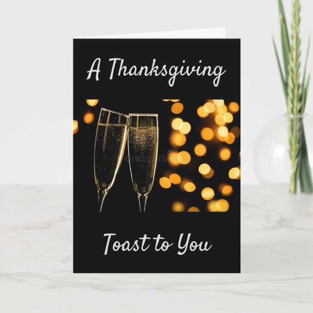 CARTES POUR FÊTES ANNUELLES A **THANKSGIVING TOAST** (Devant)