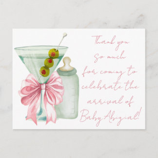 Cartes Pour Fêtes Annuelles A Tini One Baby Girl Thank You Post Card