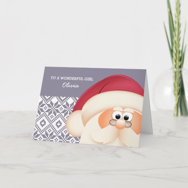 Cartes Pour Fêtes Annuelles À un Enfant Spécial du Père Noël. Noël (Devant)