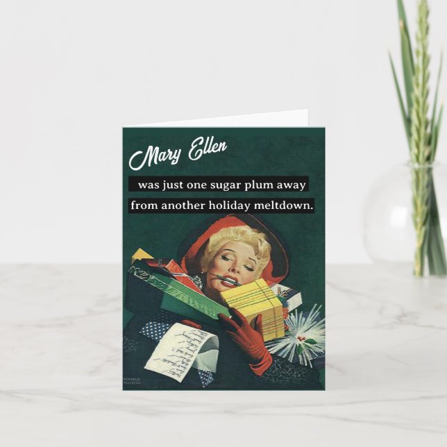 Cartes Pour Fêtes Annuelles À un Sugar Plum de craquer pendant les fêtes (Devant)