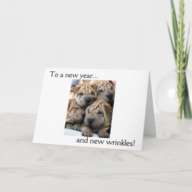 Cartes Pour Fêtes Annuelles À une nouvelle année… et à de nouvelles rides ! (Devant)