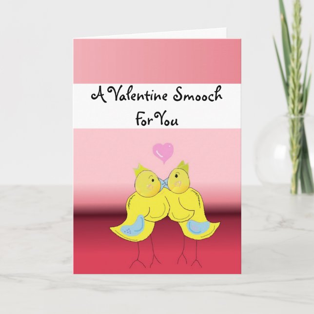 Cartes Pour Fêtes Annuelles A Valentine Smooch (Devant)