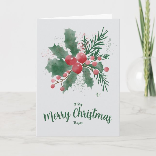 Cartes Pour Fêtes Annuelles A Very Merry Christmas To You Forest Green (Devant)