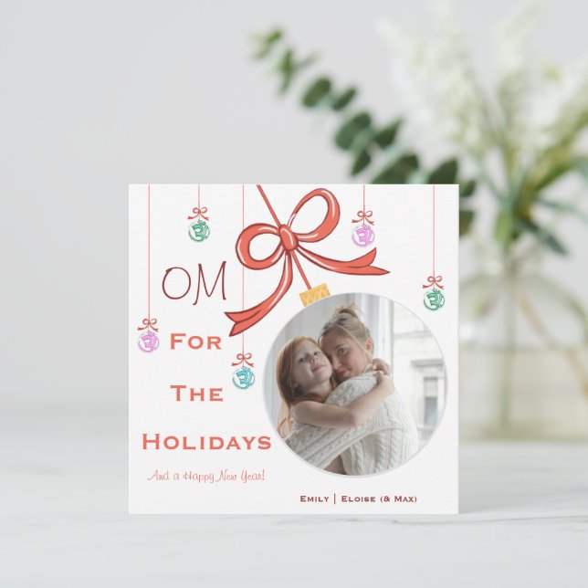 Cartes Pour Fêtes Annuelles A Yoga Lover's Flat Holiday Card (Debout devant)