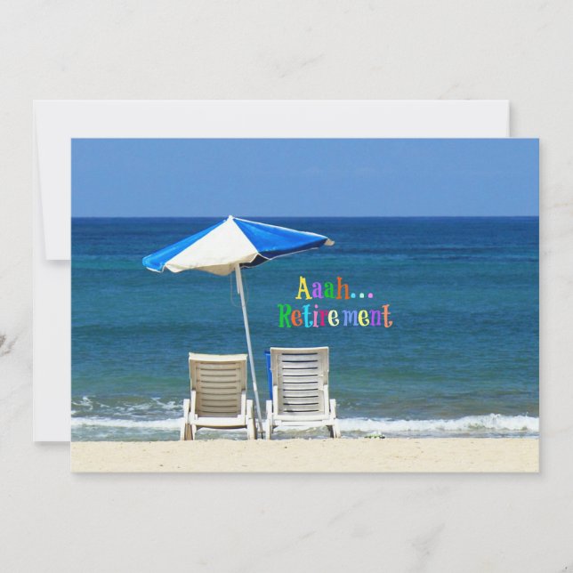 Cartes Pour Fêtes Annuelles Aaah...Retraite (Devant)