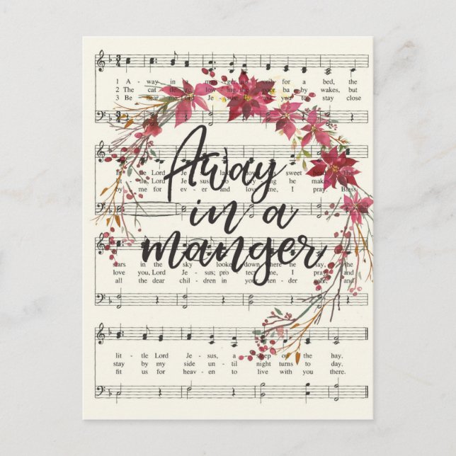 Cartes Pour Fêtes Annuelles Abandon d'un menteur pendant la couronne de Noël (Devant)