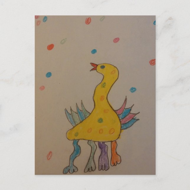 Cartes Pour Fêtes Annuelles #ABC Art par les enfants, Canard de Pâques (Devant)