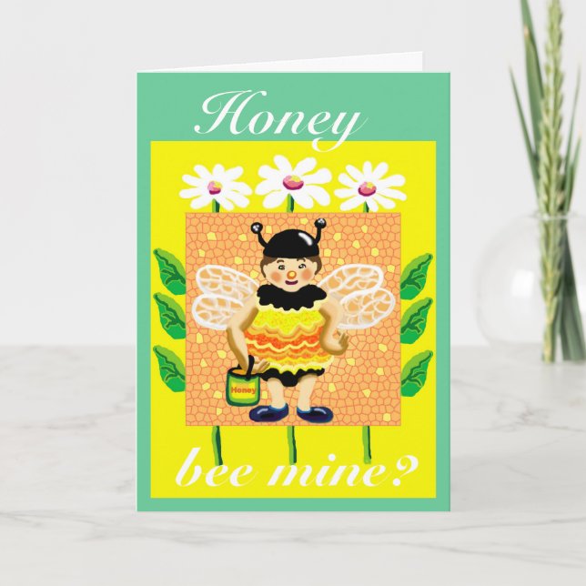Cartes Pour Fêtes Annuelles Abeille mienne ? (Devant)