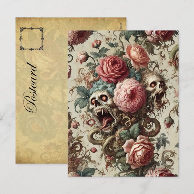 Cartes Pour Fêtes Annuelles Aberration baroque - Gothique victorienne (Devant / Derrière)