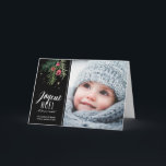Cartes Pour Fêtes Annuelles Aboie les fards à joues | Joyeux Noël<br><div class="desc">Photo d'avec de Carte de Noël de conception moderne</div>