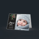 Cartes Pour Fêtes Annuelles Aboie les fards à joues | Joyeux Noël<br><div class="desc">Photo d'avec de Carte de Noël de conception moderne</div>