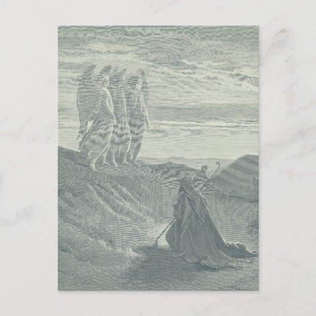 Cartes Pour Fêtes Annuelles Abraham et les Trois Anges (Devant)