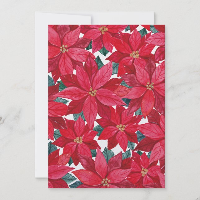 Cartes Pour Fêtes Annuelles Abri d'hiver Poinsettias (Devant)