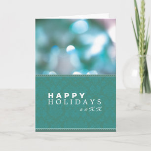 Cartes Pour Fêtes Annuelles Abstrait Lights Damask Holiday