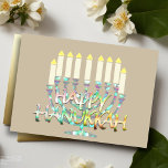 Cartes Pour Fêtes Annuelles Abstrait Menorah coloré Happy Hanoukka<br><div class="desc">Designs par Umua. Imprimé et expédié par Zazzle ou ses filiales.</div>