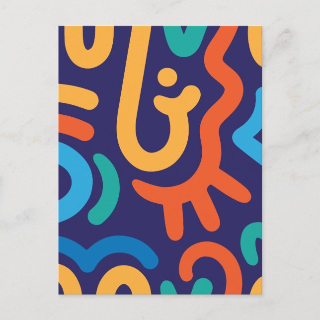 Cartes Pour Fêtes Annuelles Abstrait minimaliste (Devant)