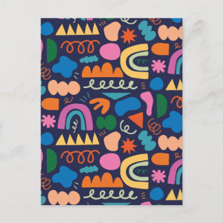 Cartes Pour Fêtes Annuelles Abstrait minimaliste coloré