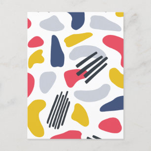 Cartes Pour Fêtes Annuelles Abstrait minimaliste coloré