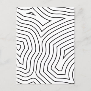 Cartes Pour Fêtes Annuelles Abstrait noir et blanc minimal