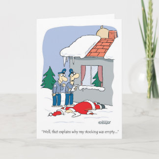 Cartes Pour Fêtes Annuelles accident de père Noël