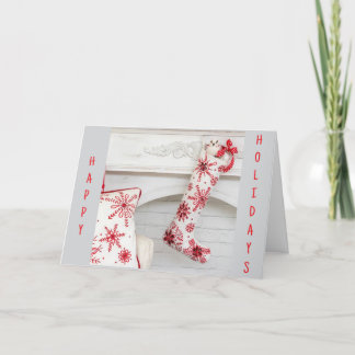 CARTES POUR FÊTES ANNUELLES ACCROCHEZ LA CHAUSSETTE D'ESPOIR REMPLIE DE "JOIE"