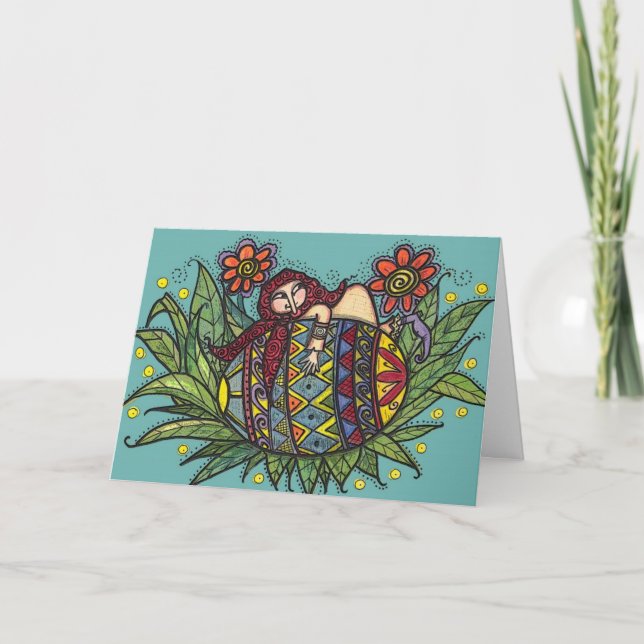 Cartes Pour Fêtes Annuelles Accrochez-vous à votre art populaire ukrainien Pys (Devant)