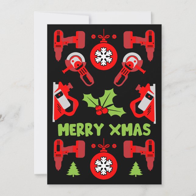 Cartes Pour Fêtes Annuelles Accueil Amélioration Cadeaux de Noël (Devant)