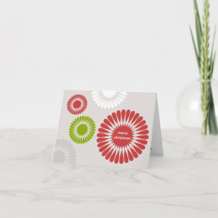 Cartes Pour Fêtes Annuelles Accueil commercial de Noël rouge géométrique