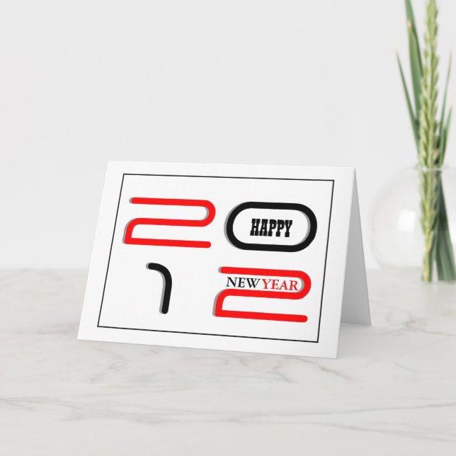 Cartes Pour Fêtes Annuelles Accueil du Nouvel An moderne (Devant)