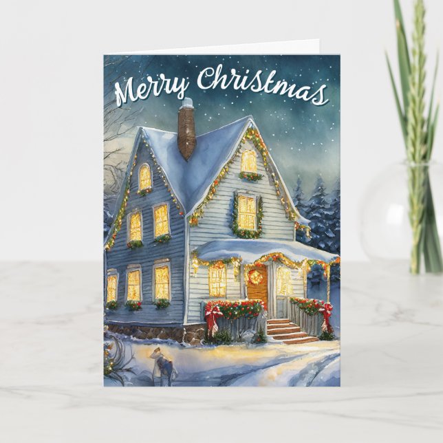 Cartes Pour Fêtes Annuelles Accueil pour les Fêtes (Devant)