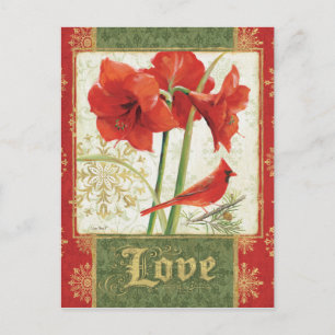 Cartes Pour Fêtes Annuelles Accueil pour Noël Amaryllis Amour