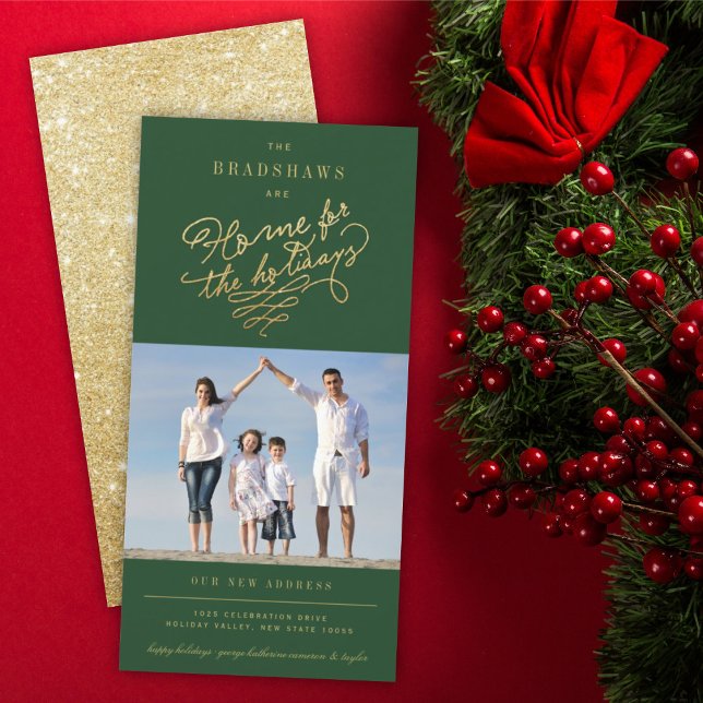 Cartes Pour Fêtes Annuelles Accueil Pour Vacances Parties scintillant Or Nouve (Créateur téléchargé)