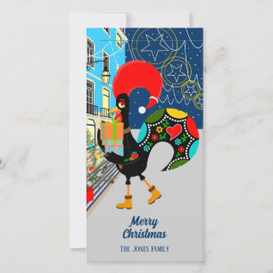 Cartes Pour Fêtes Annuelles Achats de Noël avec le Coq portugais
